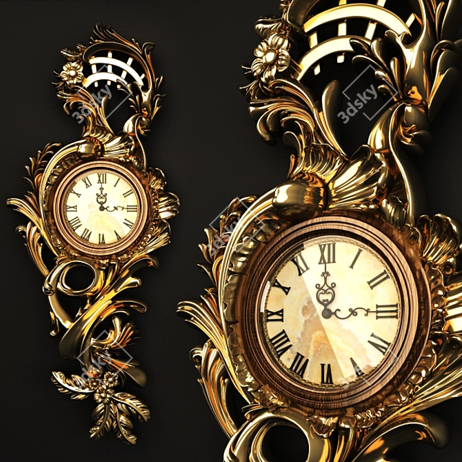 Vintage Timepiece - Classic Wall Clock 3D model image 1