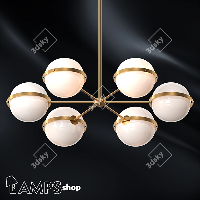 Elegant Orion M Chandelier 3D model image 1