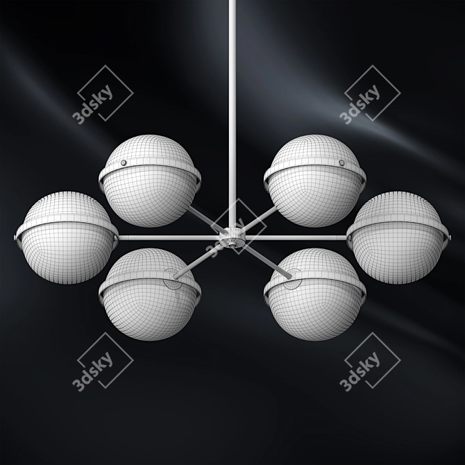 Elegant Orion M Chandelier 3D model image 2