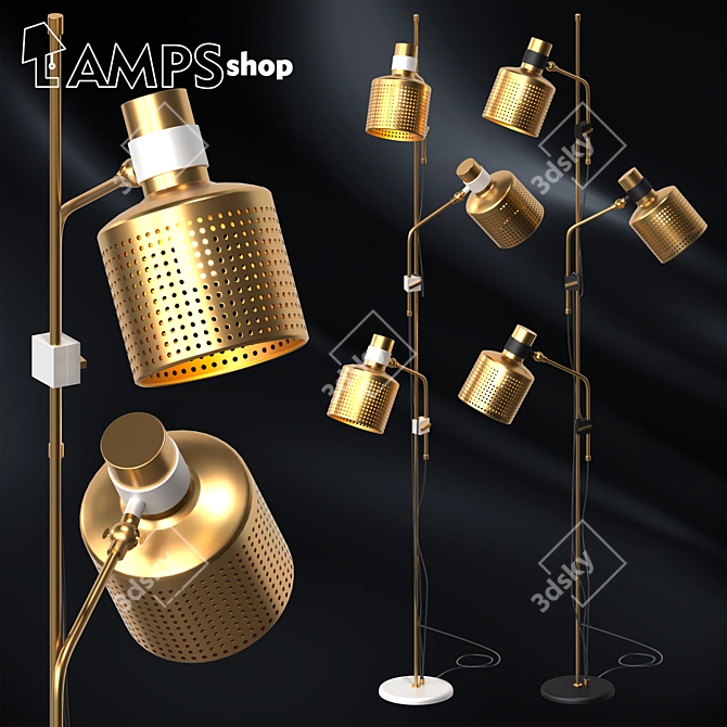 Mystic Glow Riddle Floor Lamps 3D model image 1