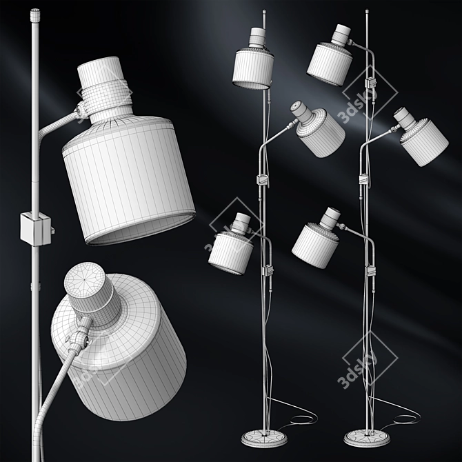 Mystic Glow Riddle Floor Lamps 3D model image 2