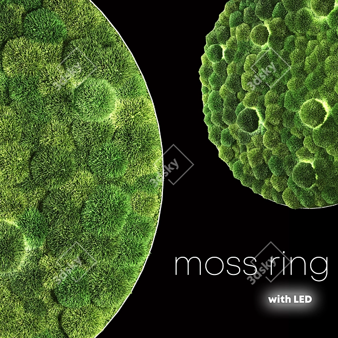 LED Moss Ring: Modern Accent Lighting 3D model image 1