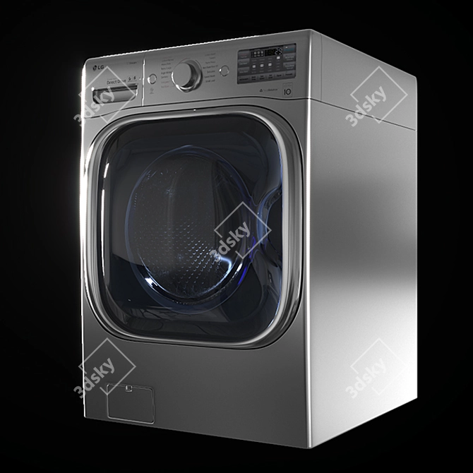 Efficient LG Washing Machine 3D model image 1
