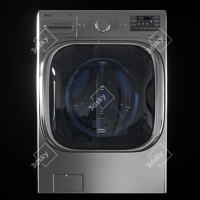 Efficient LG Washing Machine 3D model image 2