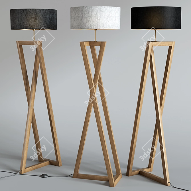 Elegant Floor Lamp - Modern Design 3D model image 1