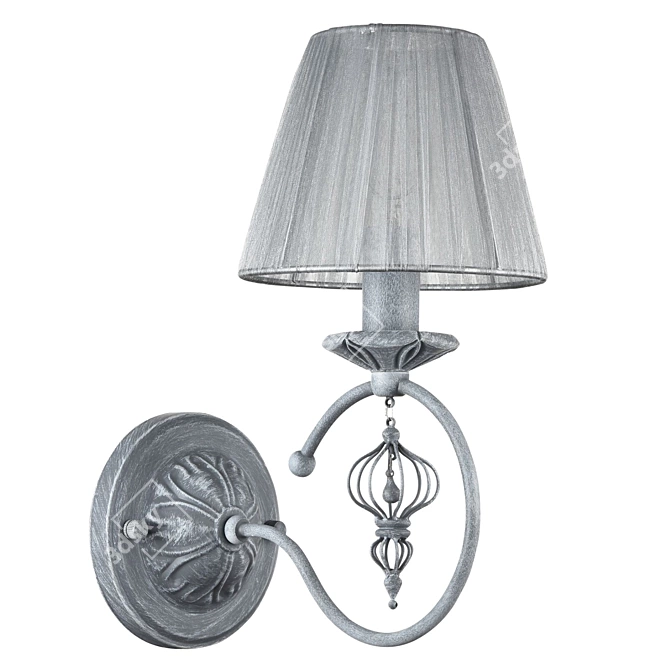 Elegant Grey Sconce: Monsoon ARM154 3D model image 1