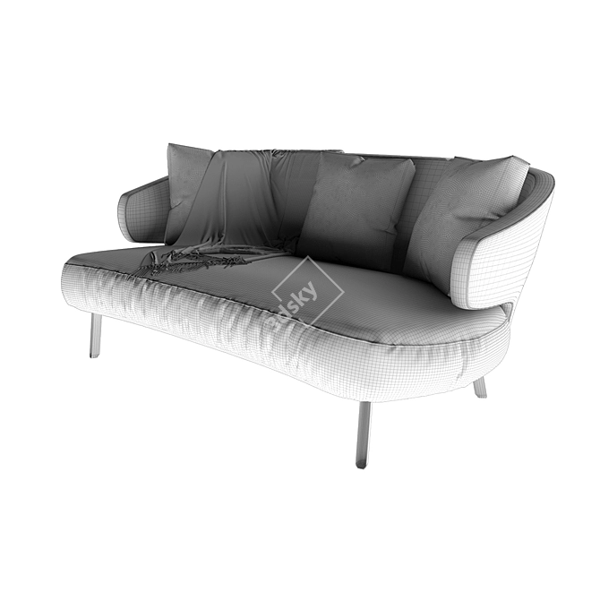  Aston Minotti Modern Sofa 3D model image 3