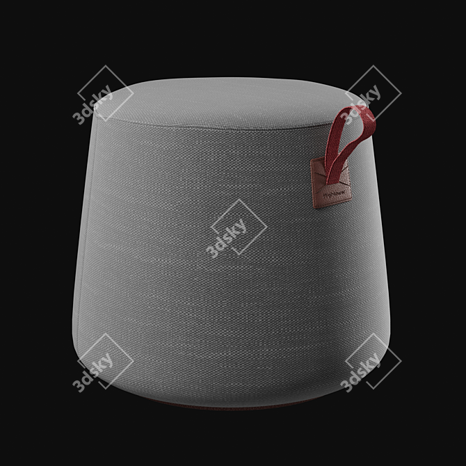 Modest Round Pouf: Stylish and Functional 3D model image 2