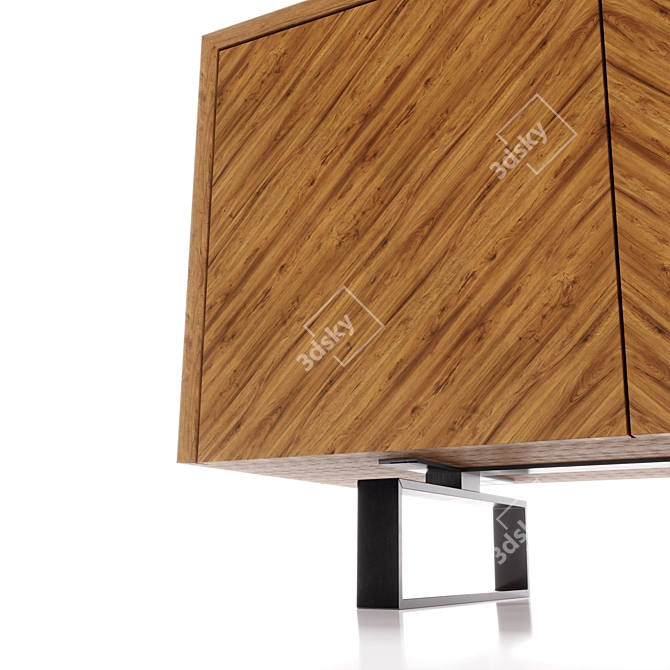 Exquisite Wood Sideboard 3D model image 3