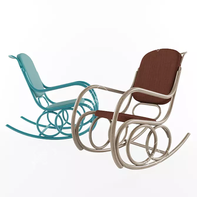 Elegant Rocking Armchair: Dondolo Chair 3D model image 1