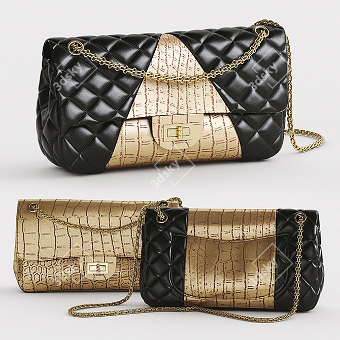 Chic Chanel Handbag 2016 3D model image 1