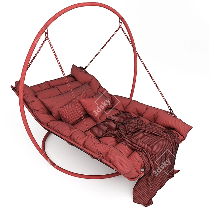 Relaxation Haven: Hanging Bed 3D model image 3