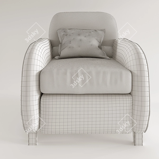 Revamped Armchair: The Perfect Blend of Style and Comfort 3D model image 3