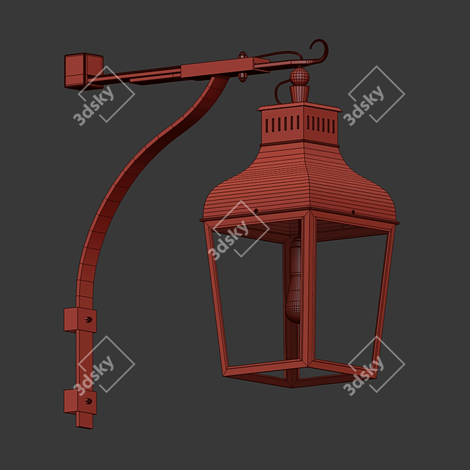 Title: Vintage Rustic Sconces 3D model image 2