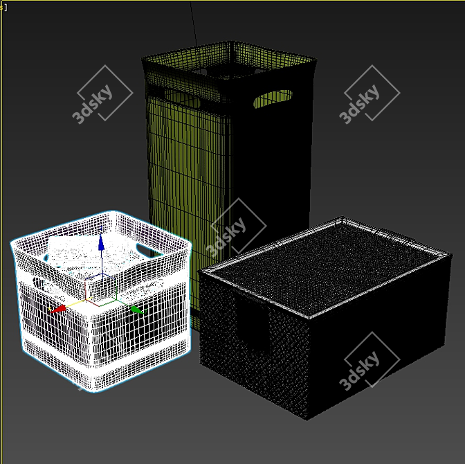 Smooth Storage Boxes & Containers 3D model image 3