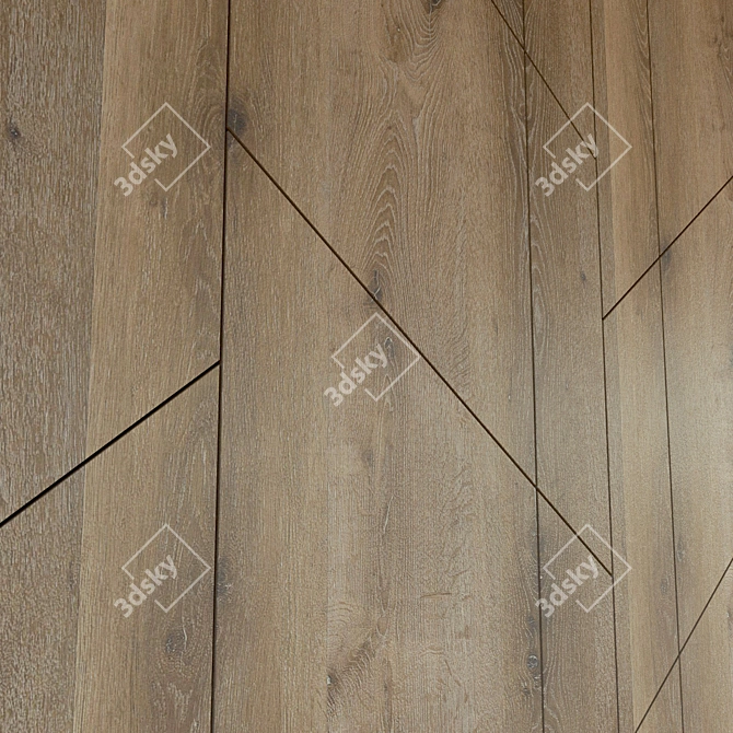 Decorative 3D Wooden Wall Panel 3D model image 2