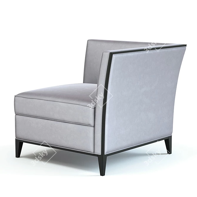 Keats Armchair: Stylish 3D Model with 3 Colors 3D model image 3