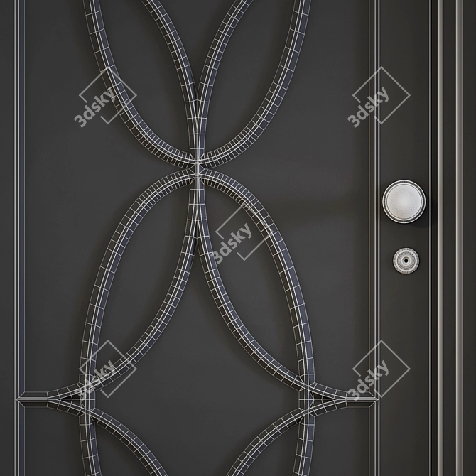 Elegant Traditional Interior Doors 3D model image 3