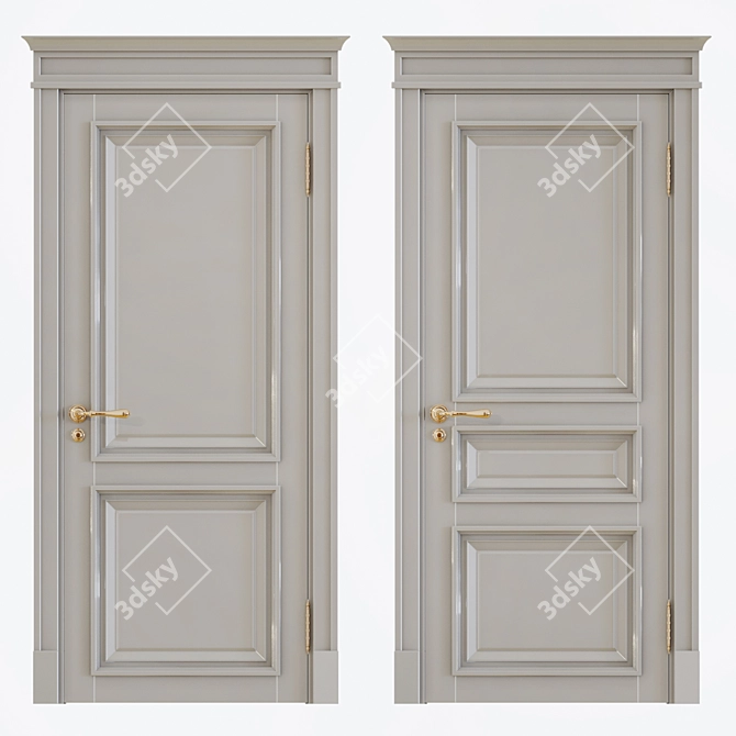 Elegant Classic Door Designs 3D model image 1