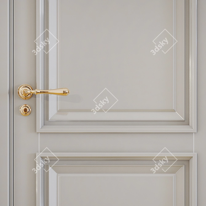 Elegant Classic Door Designs 3D model image 2