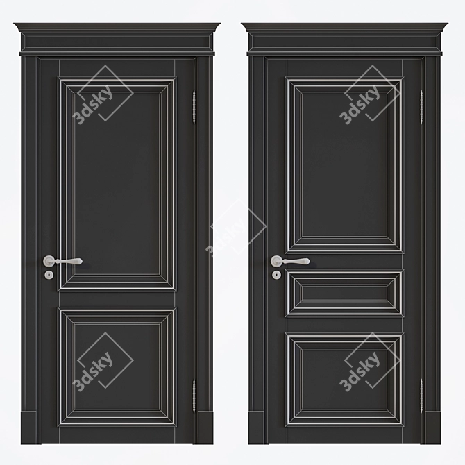 Elegant Classic Door Designs 3D model image 3