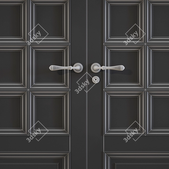 Elegant Classic Interior Doors 3D model image 3