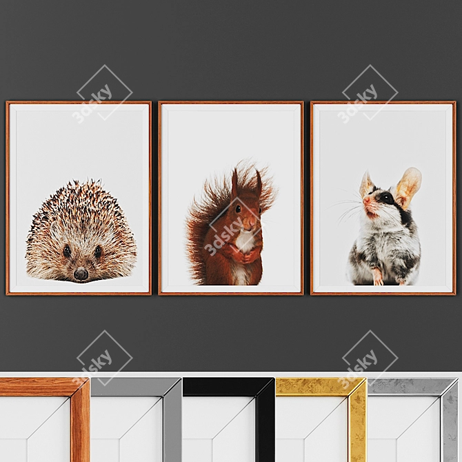 Modern Frame Collection 3D model image 1