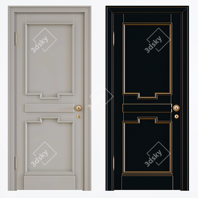 Reshele Door: Exquisite Craftsmanship and Elegant Design 3D model image 1