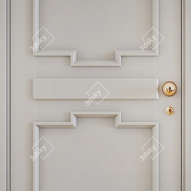 Reshele Door: Exquisite Craftsmanship and Elegant Design 3D model image 2