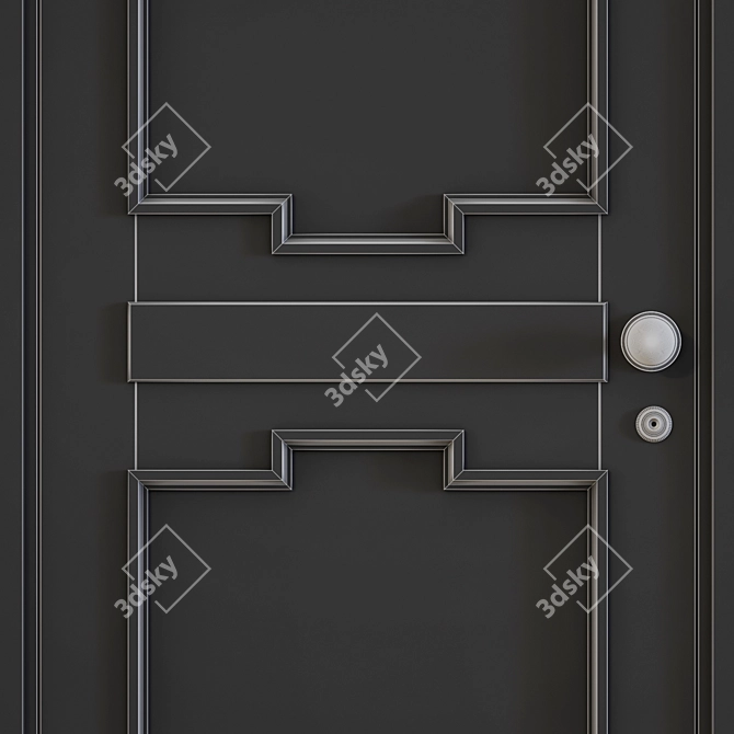 Reshele Door: Exquisite Craftsmanship and Elegant Design 3D model image 3