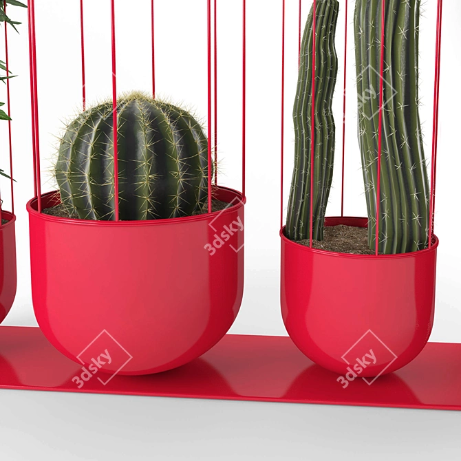 Mexican-inspired Frida Kahlo Cactus Pot 3D model image 3