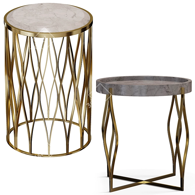 Elegant PREGNO Casanova Coffee Tables 3D model image 1