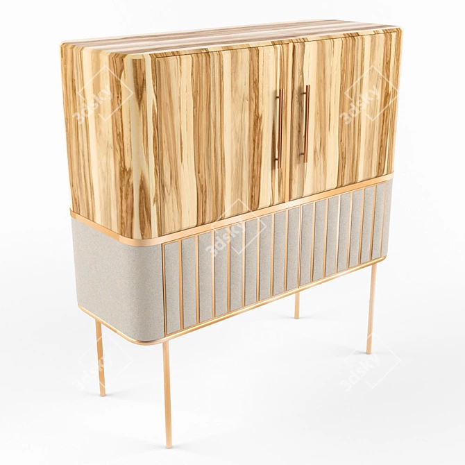 Hepburn Cabinet - Sleek and Stylish Storage 3D model image 1