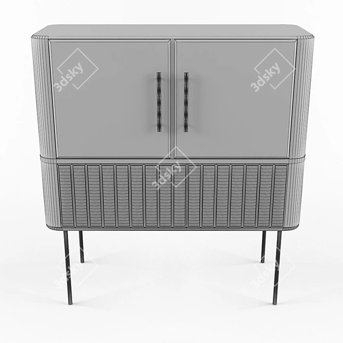 Hepburn Cabinet - Sleek and Stylish Storage 3D model image 3