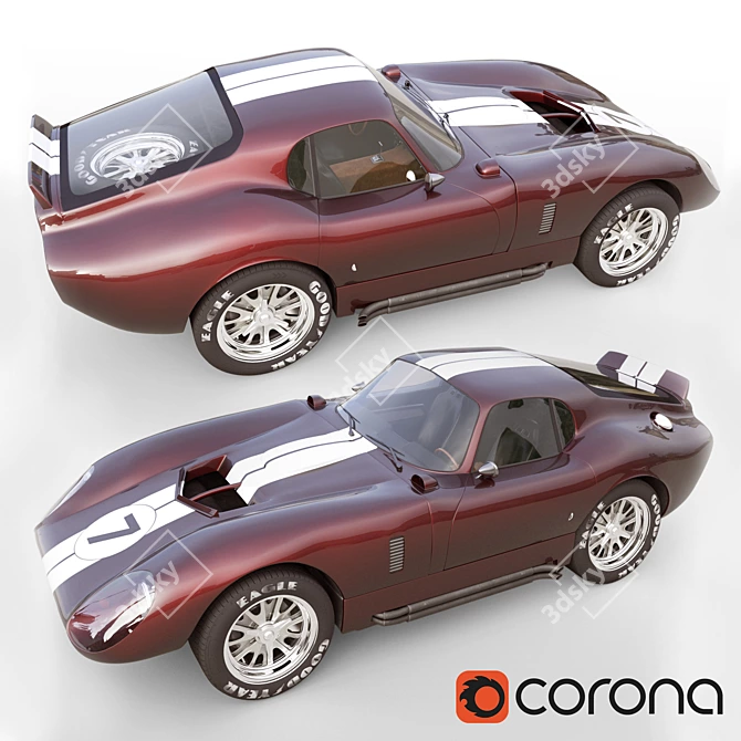 Legendary Shelby Daytona Cobra: Classic Revived 3D model image 1