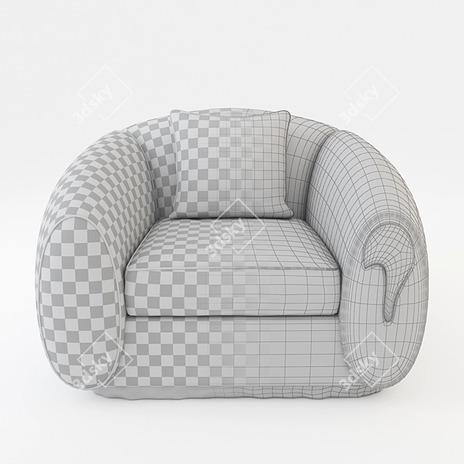 Soleil Armchair: Elegance Illuminated 3D model image 3