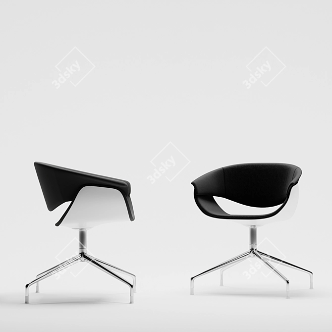 Elegant B&B Sina Chair 3D model image 1