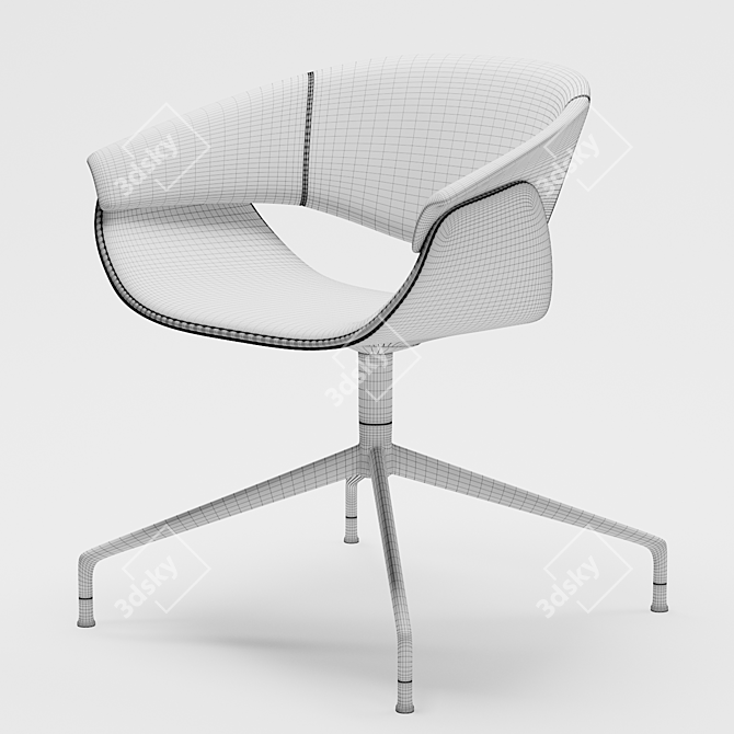 Elegant B&B Sina Chair 3D model image 3