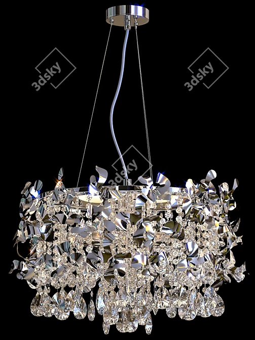 Romeo SP6 Chrome Pendant Light 3D model image 2