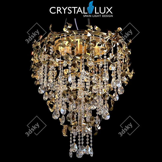 Romeo SP10 Gold D600 Chandelier 3D model image 1