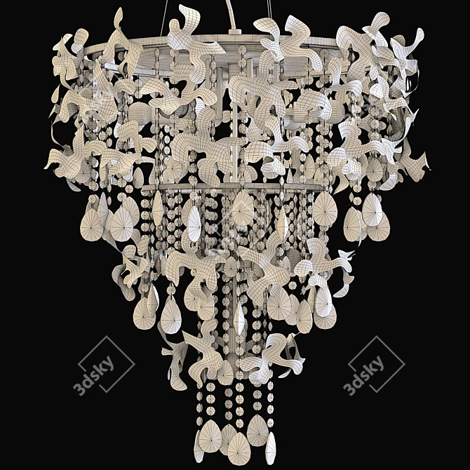 Romeo SP10 Gold D600 Chandelier 3D model image 3