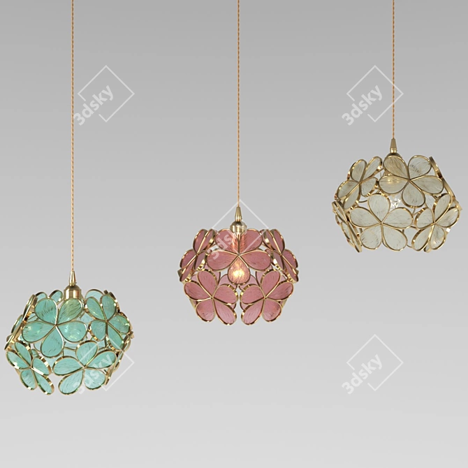 Title: Sum 41 Rose Gold Pendant Light 3D model image 1