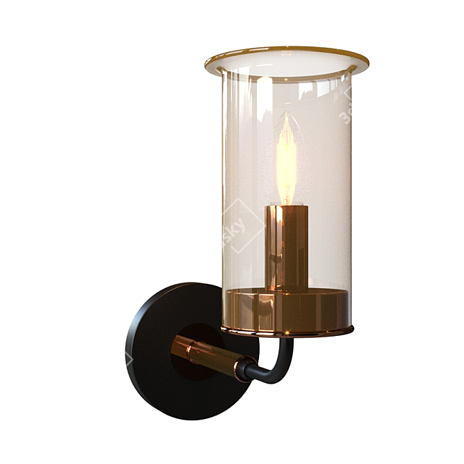 Elegant Freya Tera Wall Sconce 3D model image 2