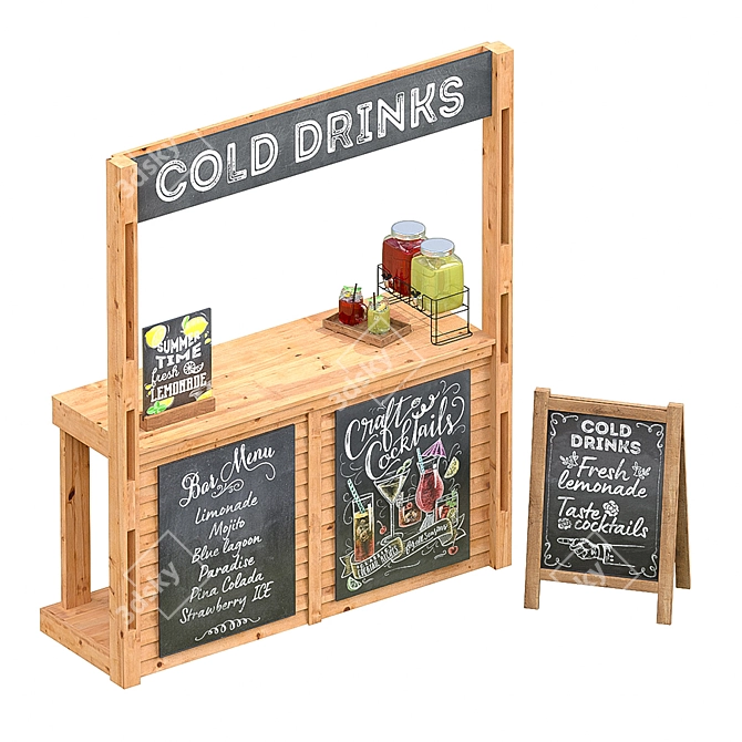 Beverage Dispenser Stand 3D model image 2