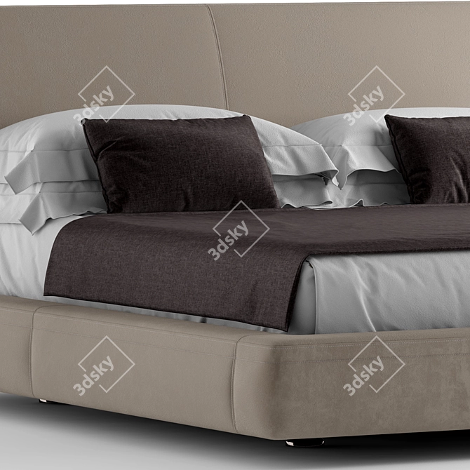 Elegant Richard Bed by Bebitalia 3D model image 2