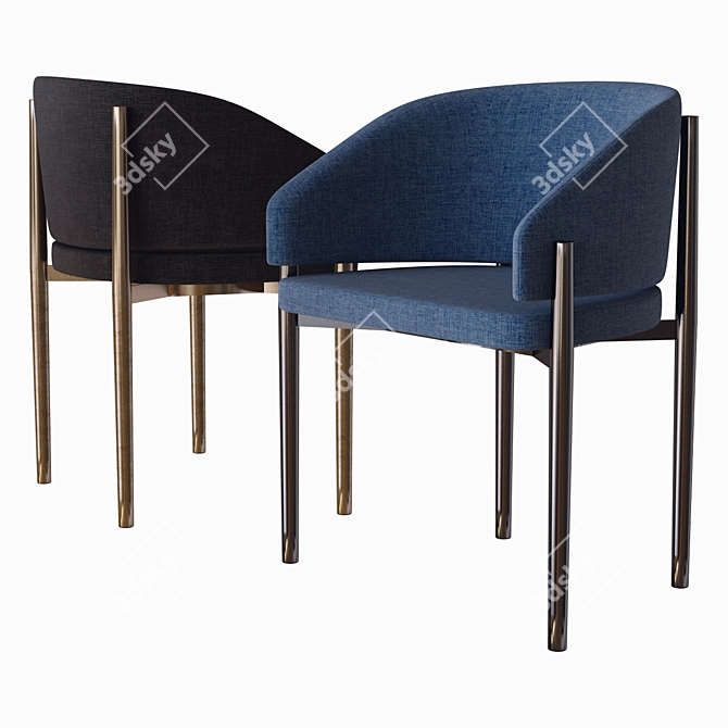 Modern Frank Chair: 3D Model 3D model image 1