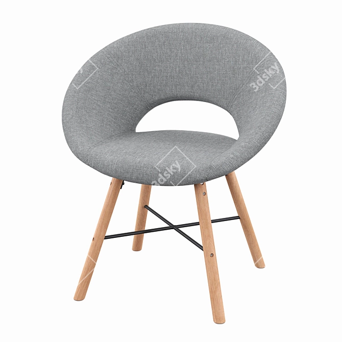 Elegant Coughlin Side Chair 3D model image 1