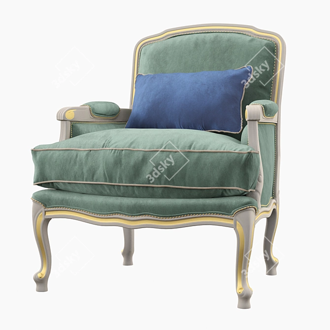 Cozy Relaxation Armchair 3D model image 1