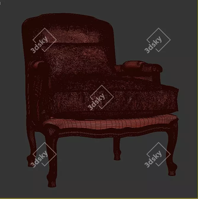 Cozy Relaxation Armchair 3D model image 3