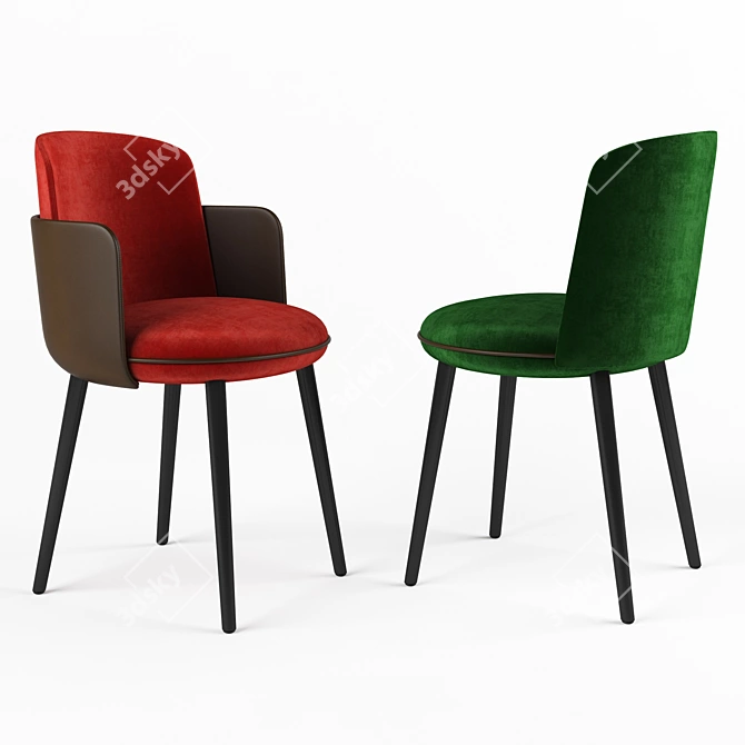 Elegant Merwyn Chair by Wittmann 3D model image 1